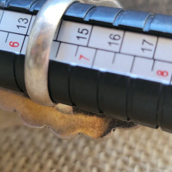 Sterling Silver Dendritic Agate Ring, Size 6.25, Handmade Boho Statement Jewelry - Picture 7 of 7